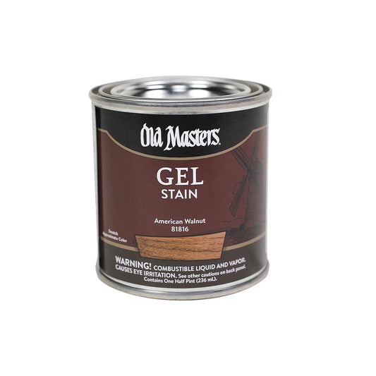 Old Masters Semi-Transparent American Walnut Oil-Based Alkyd Gel Stain 0.5 pt (Pack of 6)