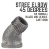 STREET ELBOW 45 1" BLK