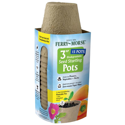 Plantation Products Brown Round Peat Pot 3 H x 3 W x 3 Dia. in.