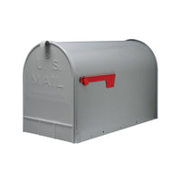 Stanley Classic Galvanized Steel Mailbox, Post Mount, Extra Large, Gray - Open Box