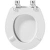 Mayfair Slow Close Round White Molded Wood Toilet Seat