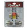 Kwikset Tylo Antique Brass Entry Lock and Single Cylinder Deadbolt 1-3/4 in.