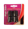 Magic Sliders Rubber Leg Tip Black Round 7/8 in. W 4 pk
