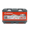 Crescent 1/4 in. drive Metric 6 Point Mechanic's Tool Set 12 pc