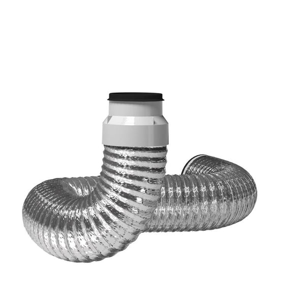 Kit de ventilación semirrígido para secadora de aluminio/plástico plateado/blanco de 2 ft. L X 4 in. D de Imperial - Caja abierta