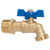 Homewerks 3/4 in. MIP X 3/4 in. MHT Brass Ball Valve Hose Bibb 125 psi.