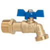 Homewerks 3/4 in. MIP X 3/4 in. MHT Brass Ball Valve Hose Bibb 125 psi.