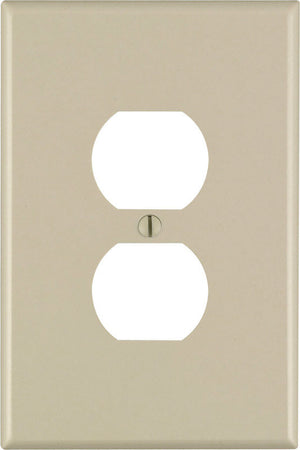 Leviton Ivory 1 gang Nylon Duplex Outlet Wall Plate 1 pk (Pack of 25)