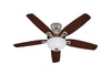 Hunter 53090 52" Brushed Nickel Builder Deluxe Ceiling Fan
