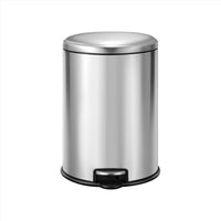 EKO Serene 1.3 gal Silver Stainless Steel Step Pedal Wastebasket (Pack of 2)