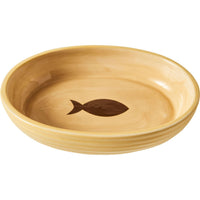 Spot Elegance Ribbed Stoneware Cat Dish