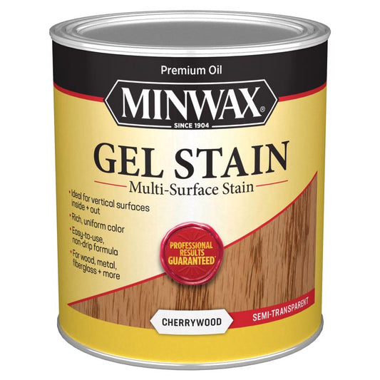 Minwax Wood Finish Transparent Low Luster Cherrywood Oil-Based Gel Stain 1 Qt.