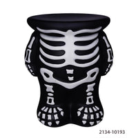 Pan Asian Creations 10.5 in. Blow Mold Skeleton Pumpkin Stand Halloween Decor (Pack of 4)