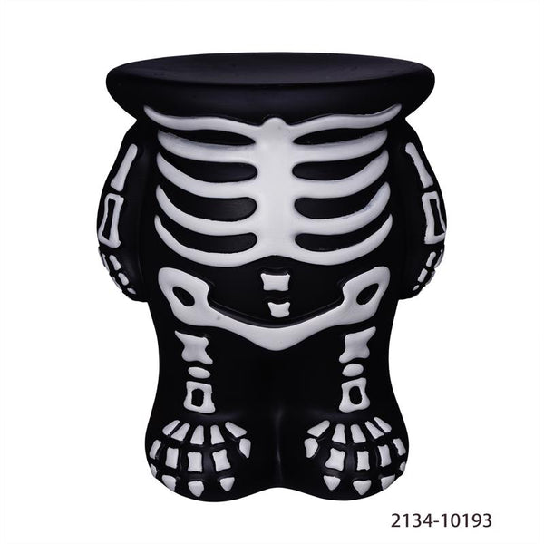 Soporte de calabaza con esqueleto moldeado por soplado de 10,5 pulgadas de Pan Asian Creations para decoración de Halloween (paquete de 4)