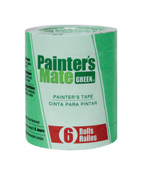Painter's Mate 0.94 in. W X 60 yd L Green Medium Strength Painter's Tape 6 pk - Open Box
