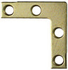 National Hardware 1.5 in. H X 0.38 in. W X 0.07 in. D Brass-Plated Steel Flat Corner Brace
