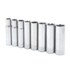 Crescent 1/2 in. X 1/2 in. drive Metric 6 Point Deep Well Socket Set 8 pc