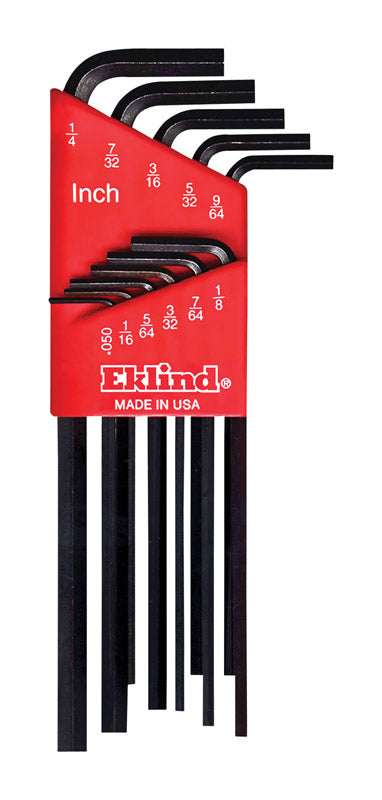 Eklind Hex-L .050 to 1/4 in. SAE Long Arm Hex L-Key Set 11 pc