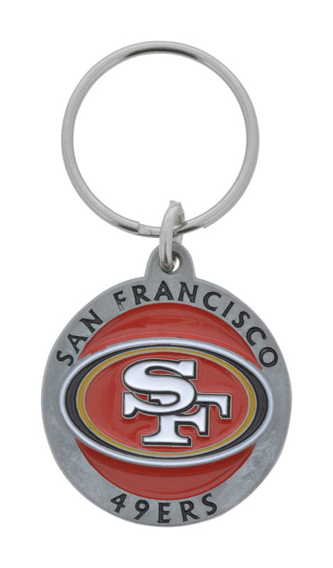Hillman San Francisco 49ers Metal Silver Decorative Key Chain (Pack of 3).