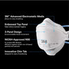 3M Aura N95 Dust Protection Particulate Respirator 9205+ White 3 pk