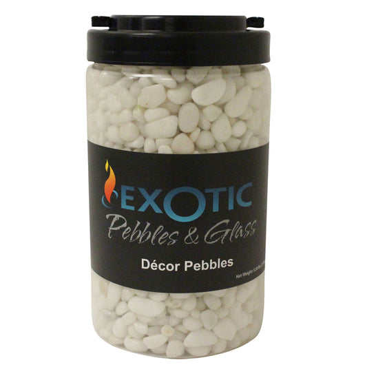 Exotic Pebbles & Glass Snow White Decorative Pebble Pebbles 5.5 lb