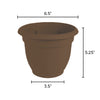 Bloem Terrapot Chocolate Resin UV-Resistant Bell Ariana Planter 6.5 H x 6 Dia. in.