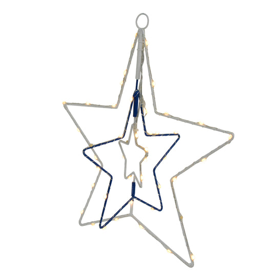 Celebrations LED Clear/Warm White Star 12 in. Hanging Decor