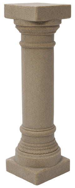 Estatua de columna griega, apariencia de piedra arenisca natural, 32" de altura