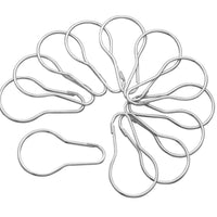 Plumb Pak Chrome Gray Steel Shower Curtain Rings 12 pk
