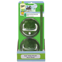 Ball Drinkware Series Wide Mouth Sip and Straw Lid 2 pk