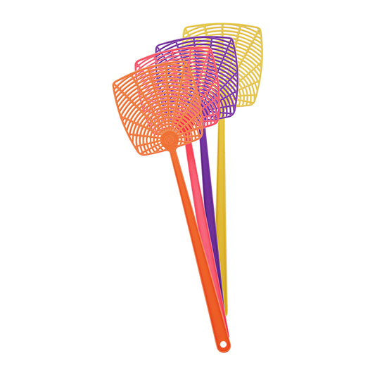 Pic 274 Fly 3-1/2 X 5 Plastic Fly Swatter Assorted Colors (Pack of 24)