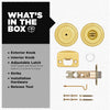 Kwikset Tylo Polished Brass Privacy Lockset 1-3/4 in.