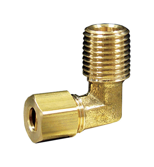 JMF Company 7/8 in. Compression X 3/4 in. D MPT Brass 90 Degree Street Elbow