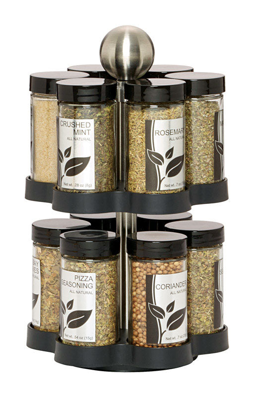 Lifetime Kamenstein Madison ABS/Stainless Steel Spice Rack 12 cups