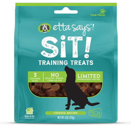 Etta Says! Sit! Cheese Grain Free Training Treats For Dogs 6 oz