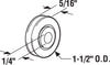 Prime-Line 1-1/2 in. D X 0.31 in. L Steel Roller Assembly 2 pk - Open Box