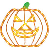 Impact Innovations IG Design Amber Prelit Pumpkin Silhouette Halloween Decoration 14 x 14-1/2 in.