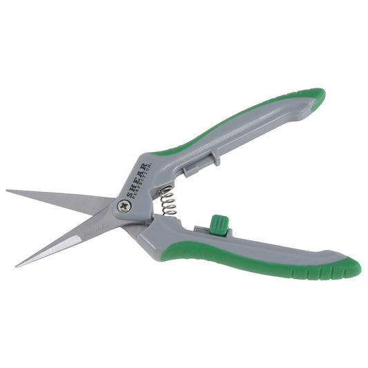 Shear Perfection Platinum Stainless Steel Straight Edge Hydroponic Trimming Shear