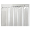 iDesign 72 in. H X 72 in. W Frost Solid Shower Curtain Liner PEVA
