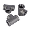 BK Products 1 in. FPT x 1 in. Dia. FPT Black Malleable Iron Tee (Pack of 5)