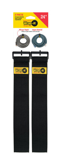 Wrap-It Storage Super-Stretch 2 in. W X 24 in. L Black Stretch Storage Straps 10 lb 2 pk