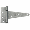 National Hardware 6 in. W X 6 in. L Galvanized Silver Steel Heavy Duty T Hinge 2 pk