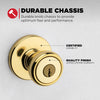 Kwikset Tylo Polished Brass Entry Lockset 1-3/4 in. (Pack of 3)