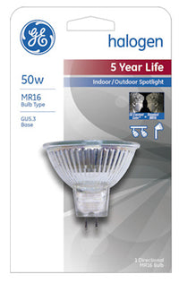 GE 50 W MR16 Floodlight Halogen Bulb 850 lm Warm White 1 pk (Pack of 6)