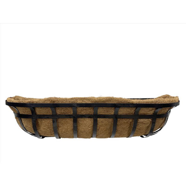 Jardinera de acero de 30 pulgadas de ancho de Living Accents, color negro