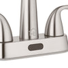 Homewerks Brushed Nickel Motion Sensing Modern Centerset Bathroom Sink Faucet 4 in.