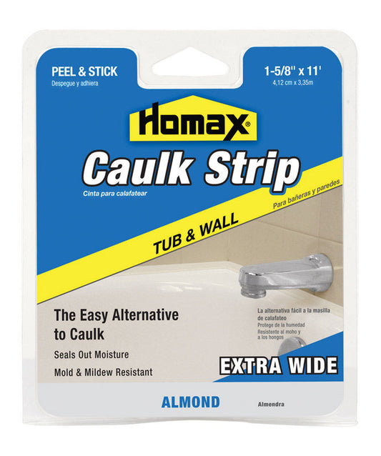 Homax Almond Silicone Caulk Strips 1-5/8 in. x 11 ft.