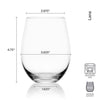 Lifetime Brands Mikasa 18 oz Clear Glass Lana Stemless Wine Glass - Open Box