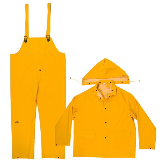 CLC Climate Gear Yellow PVC-Coated Polyester Rain Suit L