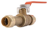 SharkBite 1/2 in. Brass Push Fit Slip Ball Valve Full Port Lever For Potable Water